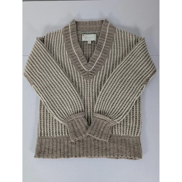 Brochu Walker Sweater Womens XS Wool Cashmere Blend V Neck Pullover Knit - Picture 11 of 12